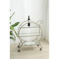 tempered glass storage trolley for bar