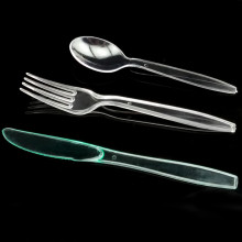 Plastic Disposable Spoon Knife and Fork Unit 19cm Cutlery Sets