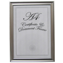 Conception unique certificat Silver Frame