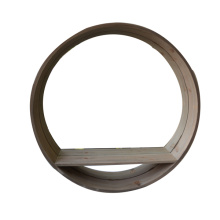 Miroir en bois rond en détresse pour décoration maison