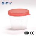 Disposable Plastic Sputum Cup screw cap PP 60ml