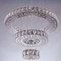 led crystal ring pendant light