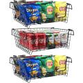 3 Pantry Set Of Metal Wire Basket