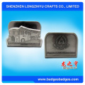 Direct Supply 3D Car Card Holder, Die Casting Zinc Alloy Metal Card Holder of Plated Antique Silver