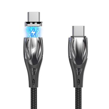 66W MAGNÉTIQUE MAGNÉTIQUE 3-EN 1 TYPE-C ET MICRO USB Câble