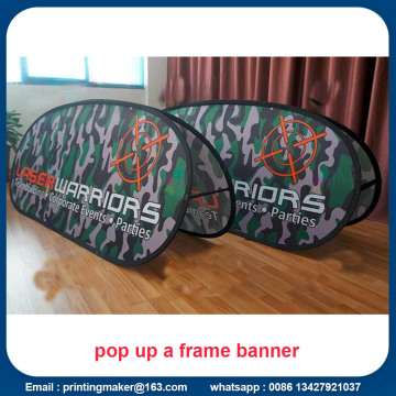 Banners de pop-up personalizado A-Frame anunciar sinal de placa