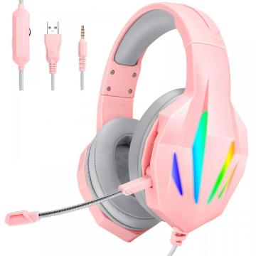 Auriculares de laptop de juegos de luz LED para PS5