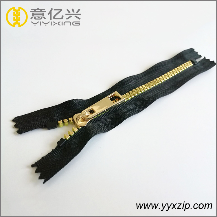 Gold Coated Teeth Zipper