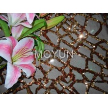 POLY MESH AVEC 5MM SEQUIN EMBD 50/52 "