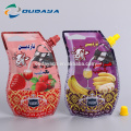 Flexible Plastic Customized Printing Shaped Juice Pouch