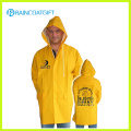 Rpp-005A amarelo durável PVC / poliéster Long Rainwear