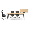 New Design Wood Rectangle Conference Table with Metal Legs (FOH-CT-E2411)