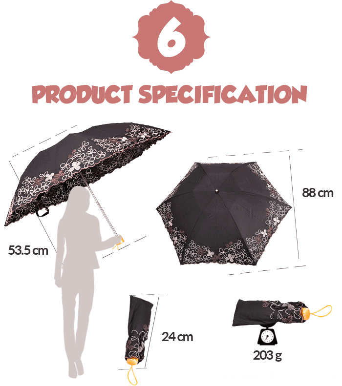 Embroidered Mini Umbrella