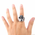 925 sterling silver skull head ring jewelry