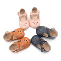 Soft leather christening baby girl party shoes