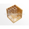 Retail Store Or Office Stationery Display Counter Top Acrylic Wooden Pencil Or Pen Ball Display Holder