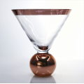 stemless martini cocktail glasses set with ball base