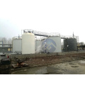 Large insulated stainless steel storage tank