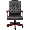 Wood Black Office Computer Arm Living Room Chairs