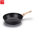 Granite coated wooden handle pans and pots