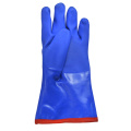 Blue PVC-beschichtete Handschuh-Baumwoll- baumwollte Kaschmir