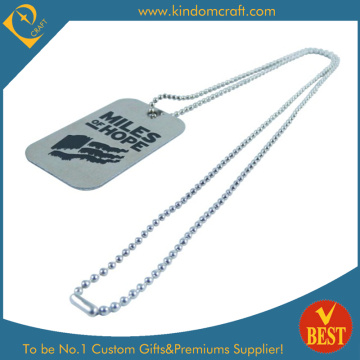 Custom Miles of Hope Ball Chain Printed Dog Tag