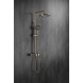 Brushed Gold Brass Shower Column with Stone Plated