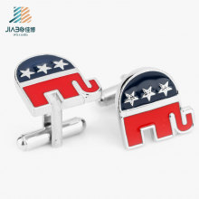 Best Sell Alloy Casting Enamel USA Promotion Metal Men′s Cufflink