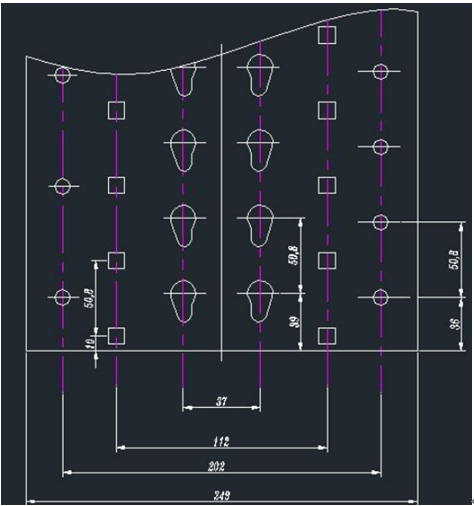 punching holes drawing profile