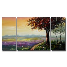 Tree Oil Painting for Living Room Wall Decoration