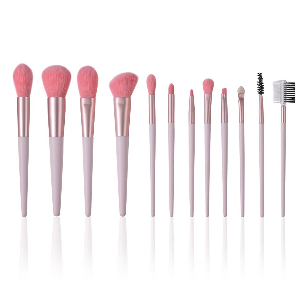 Juego de brochas de maquillaje 8Pcs Synthetic Travel Makeup Brush Foundation Cosmetics Powder Face Makeup Brush Set With Bag