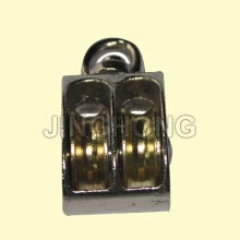 Nickel Plated Swivel Eye US Type Pulley With Double Wheels