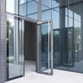 Kommerzielle Aluminium -Scharnierglas -Eingangstüren