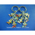 Christmas Trees Key Ring of Gold Printed, Decoration (GZHY-KC-002)