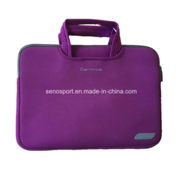 12 &quot;bolso de color púrpura del ordenador portátil del neopreno con la correa de la manija (SNLS18)