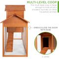 80in Outdoor Holz Chicken Coop Multi-Level Hen House