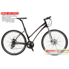 700 C rueda de aleación de bicicletas híbridas con Shimano 21 velocidad (AP-70017)