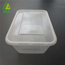 caja de plástico rectángulo de alimentos pp con tapa