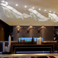 Luxury K9 gold crystal glass hotel pendant lamp