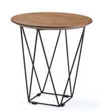 Tables en bois de café rondes uniques en métal moderne de restaurant