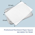 Folhas de papel de silicone à prova de graxa de peixe assado de grau alimentício Folha de papel de pergaminho personalizada Papel de fornecedores