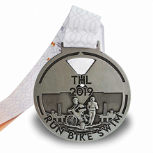Personalized custom silver sports award medals