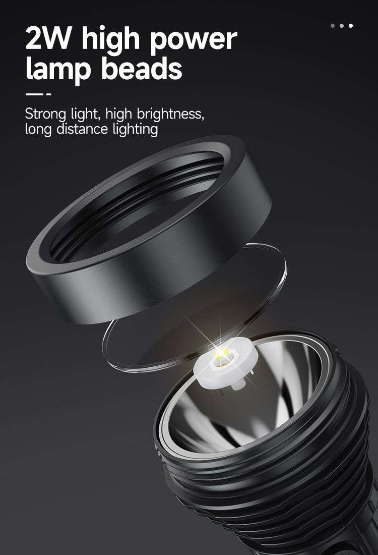 02-9005B-DP Wholesale Portable LED Rechargeable Flashlight Type-C 02-9005B-DP Wholesale Portable LED Rechargeable Flashlight Type-C