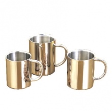 Insulated Shinny Stainless Steel Coffee Mugs With Handle