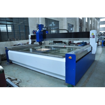 High pressure waterjet cutting machine with metal cutter