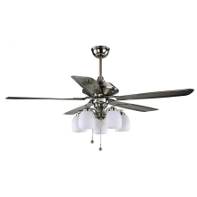 52-inch Silver Decorative Ceiling Fan with Light