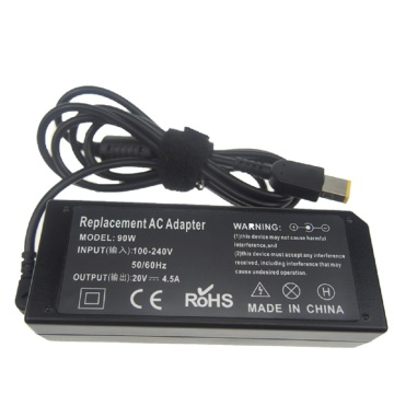 20V 4.5A laptop adapter for Lenovo square tip