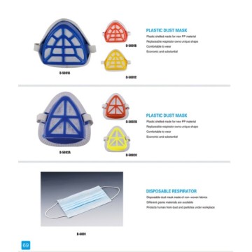 Hochwertige industrielle Kunststoff-chemische Atemschutzmaske