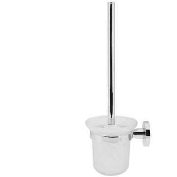 Stainless Steel Toilet Brush Holder With Glass Cup