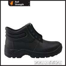 Einteilige schwarz PVC Sicherheit Regen Stiefelette (SN5130)